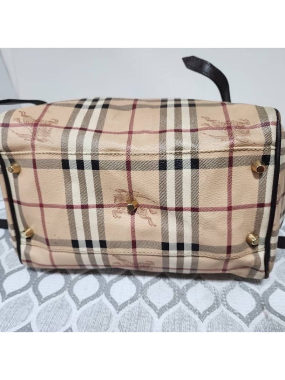 Authentic BURBERRY Haymarket Check Canterbury Tote Beige/Brown - Picture 6 of 10